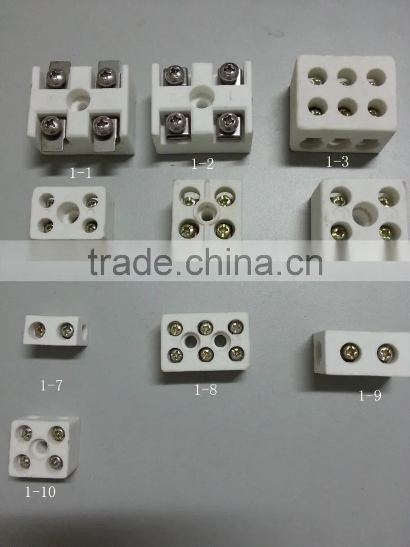 electrical Cerami cscrew terminal Different types Ceramic Parts For Heating Elementshigh quality