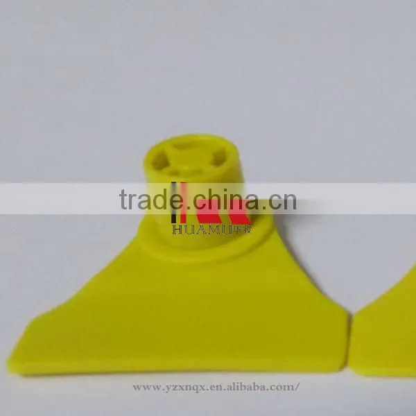 animal id tag yellow female tag and male tag in same size 34*32 mm