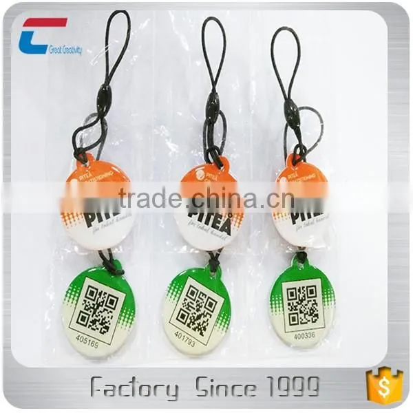 QR code printed 13.56MHZ MIFARE Classic 1K /4K Keyfob RFID Tags Stickers