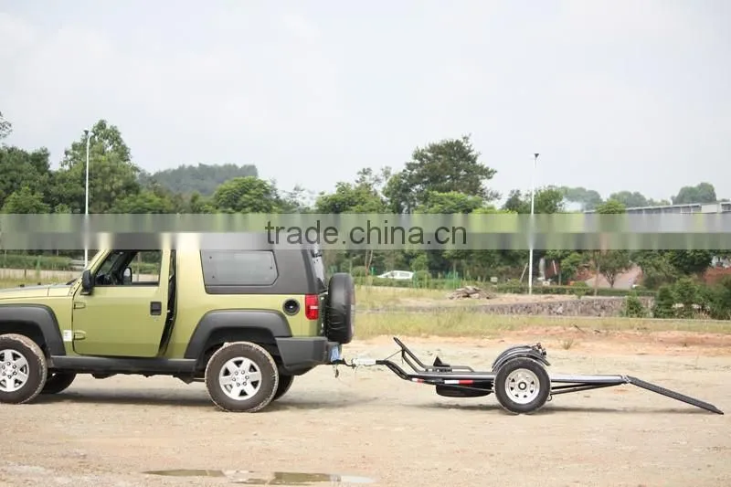 Folding style motorcycle trailer