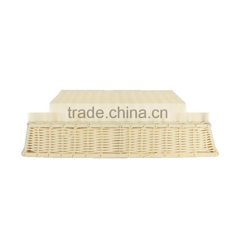 Plastic rattan woven vegetable storage equipment for food display