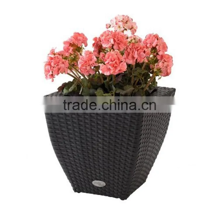 Novelty Plastic Fiber Woven Indoor & Outdoor Flower Pots For Sale