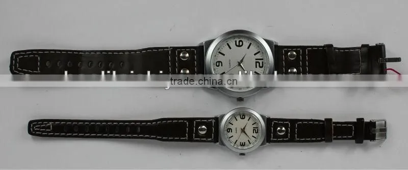Kemp classical marked practical suit leatherette wristband watches