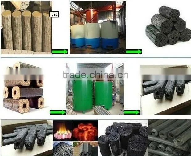 China best selling smokeless wood log carbonization furnace