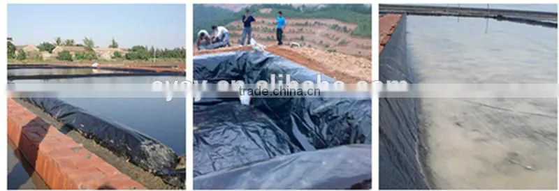 uv resistant aquaculture fish farming HDPE polyethylene reinforced pond liner