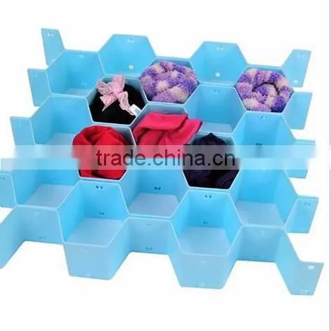 cy272 Home Honeycomb Cellular Drawer Divider For Underwear Socks Pants Organizers Clapboard Partition Closet Storage Organizer