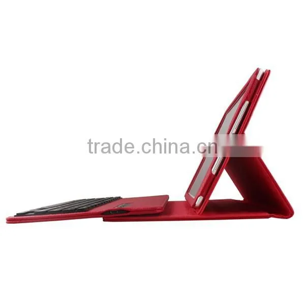 Bluetooth keyboard flip PU leather back cover for iPad 6