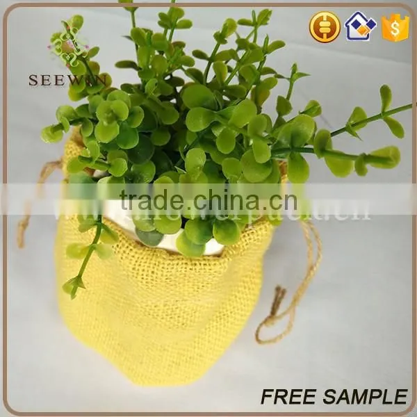 bright colored natural jute wholesale flower pots