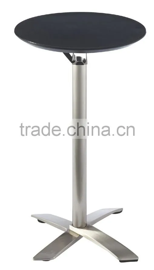 fashion modern outdoor folded ABS top brushed aluminum high cocktail table bar table LQ- BT308