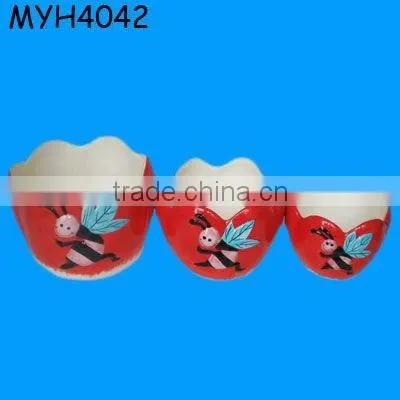 White ceramic black spotted hen egg storage containers