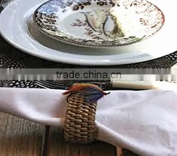 RH-YF21 wholesale weaved bracelet decorating towel ring rattan napkin ring