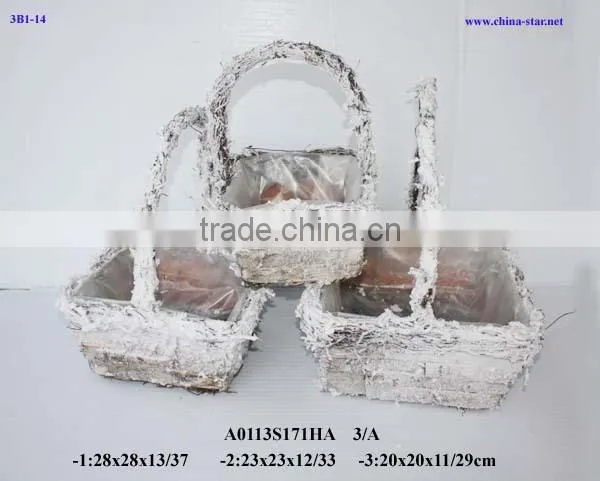 birch floral basket