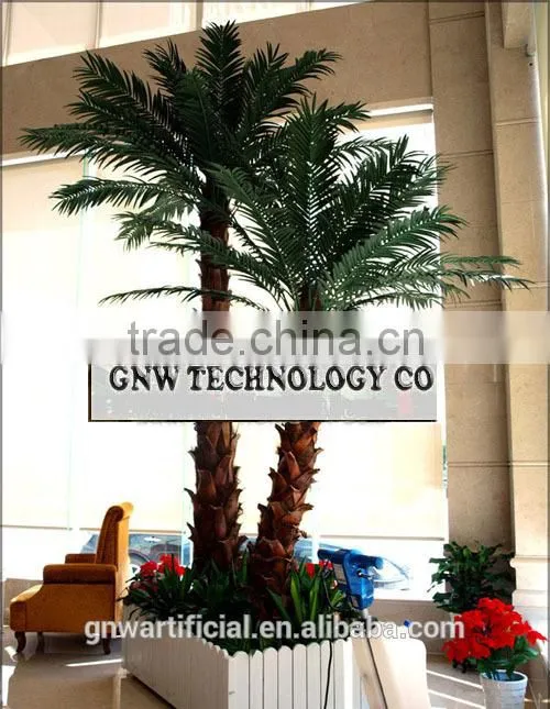APM036 GNW Artificial Decorative Coconut Palm Tree Show 10ft for Room Decoration