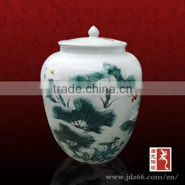 Old Japanese style round clay storage pots for sale