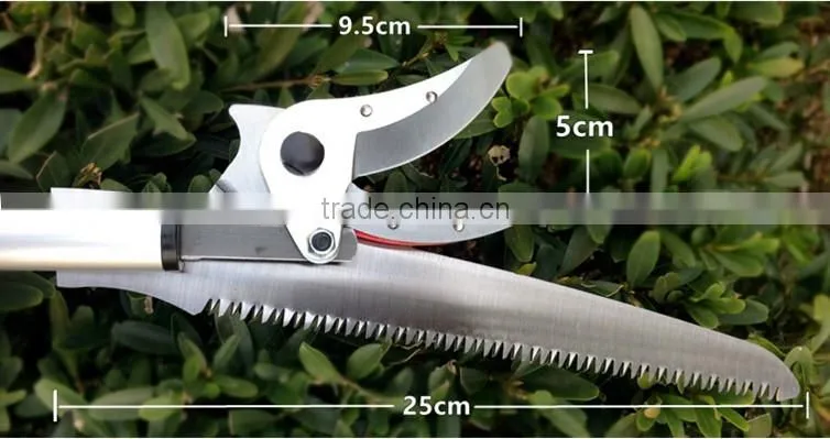 telescopic tree pole aluminum air pruner/fruit picking tool