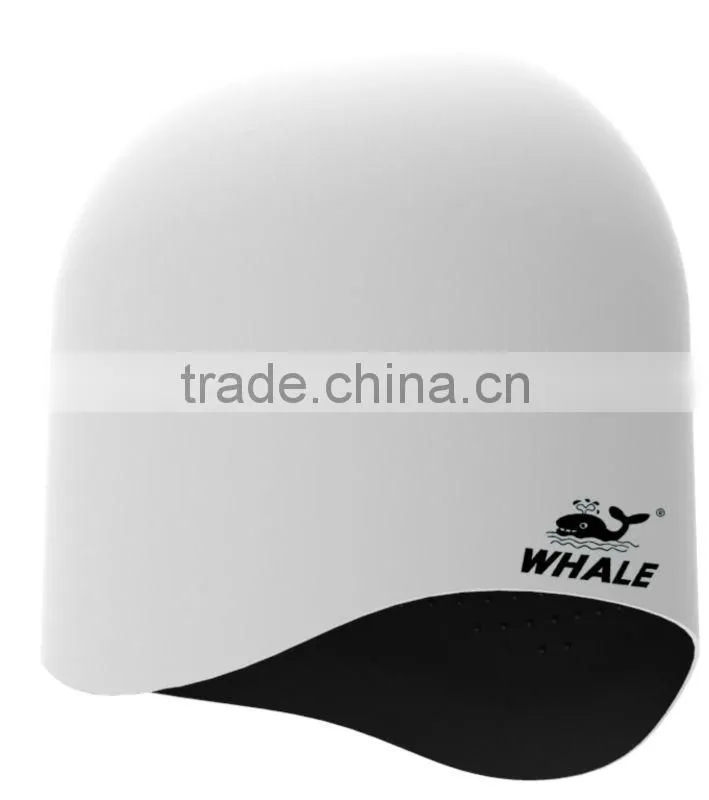 New Fashional 3D shape reversible 100% silicone dome Swim Cap (CAP-1800)