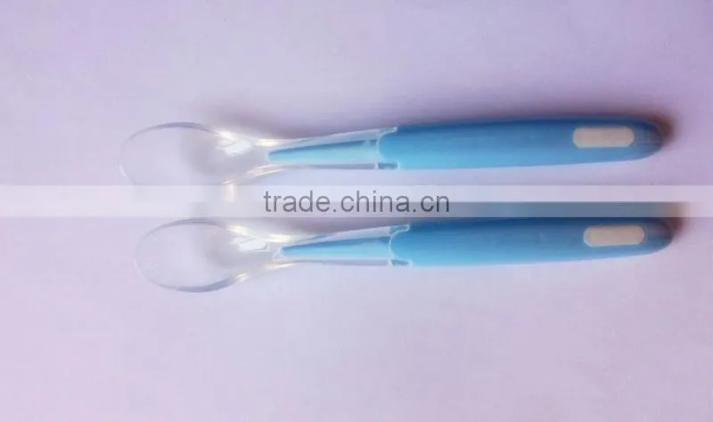 Food grade High quality Baby plastic Grinding Spoon Silicone Baby Spoon , silicone kitchen spoon