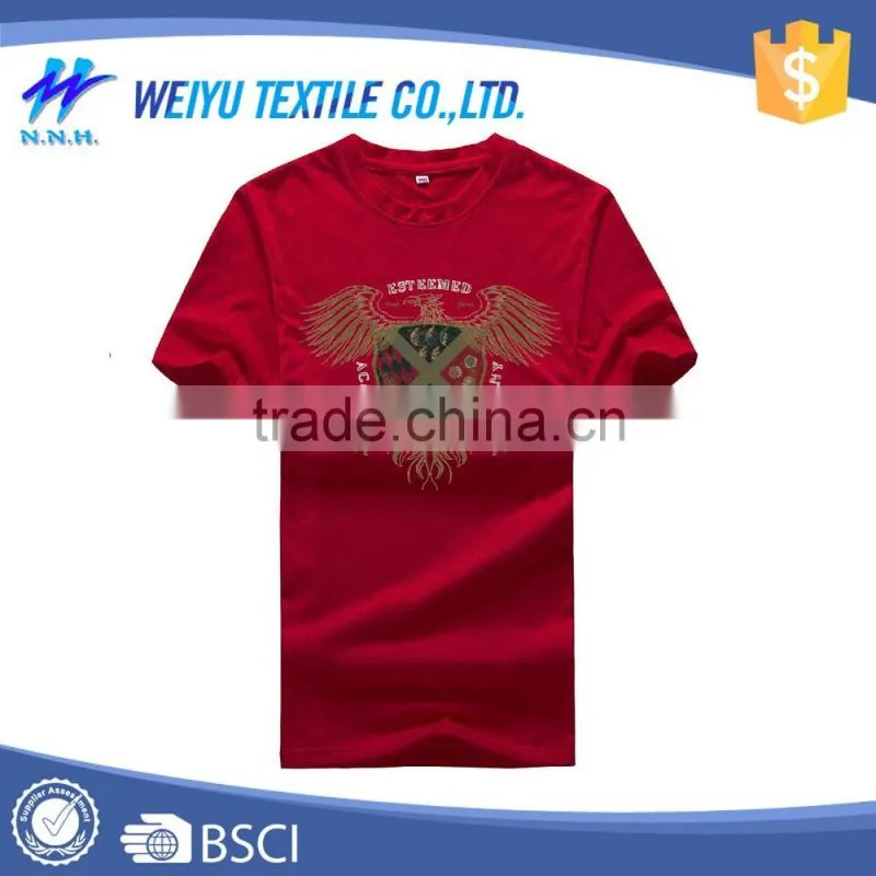printing softtextile cotton round collar tshirt design