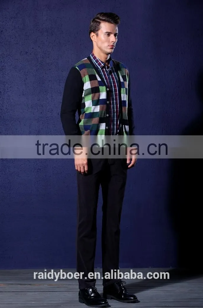 mens high quality jacquard cardigan