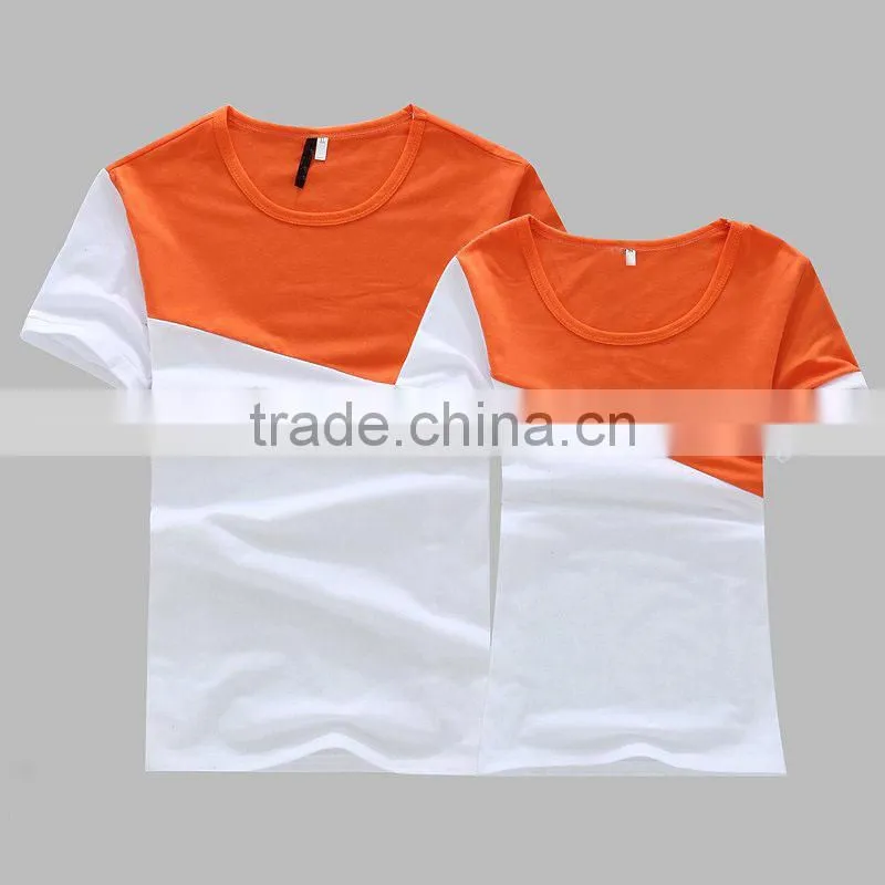 Wholesale custom unisex plain cut& sew couples shirts China