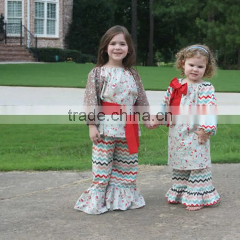 0257JXP baby boutique wholesale children pants sets lace rompers girls ruffle pants