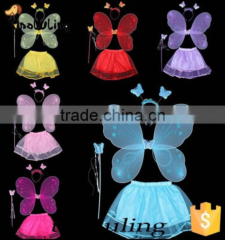 new products 2016 butterfly fairy wing girls party dress costume party supplies