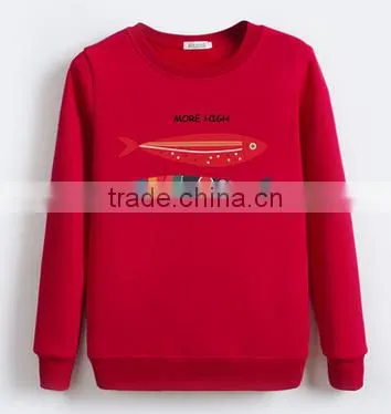 Cheaper customized design crewneck pullover fleece TC65/35 cheaper hoodies/sweatshirt