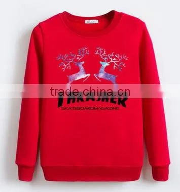 wholesale cheaper customized design crewneck pullover fleece TC65/35 cheaper hoodies/sweatshirt