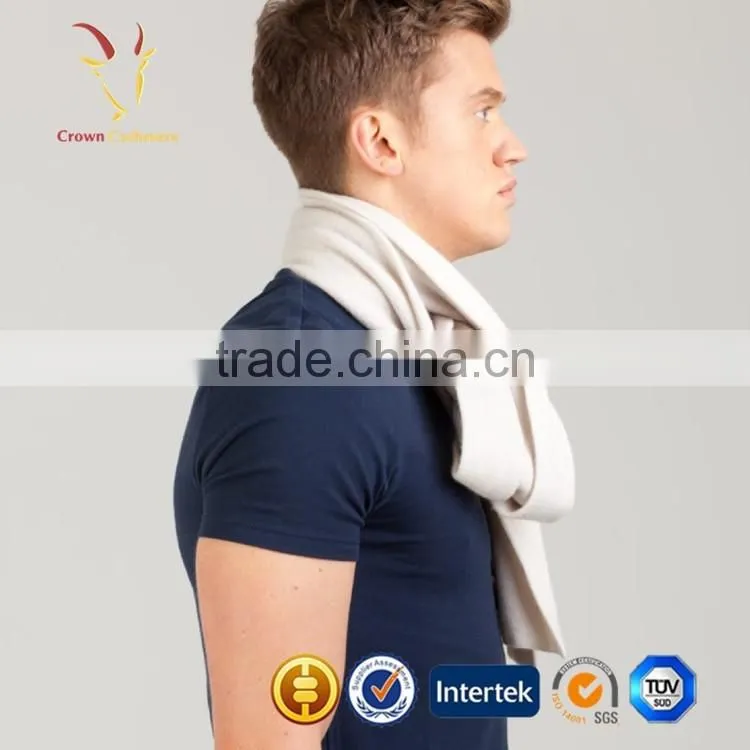 Solid Color Mens Cashmere Knitted Scarf On Sale