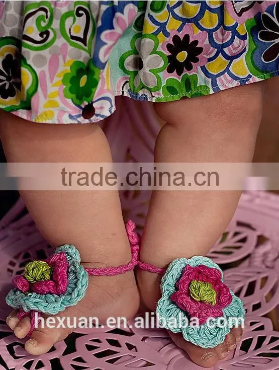 Baby Shoes Flower Design Baby PreWalker Infant Shoes Cotton Barefoot Sandals