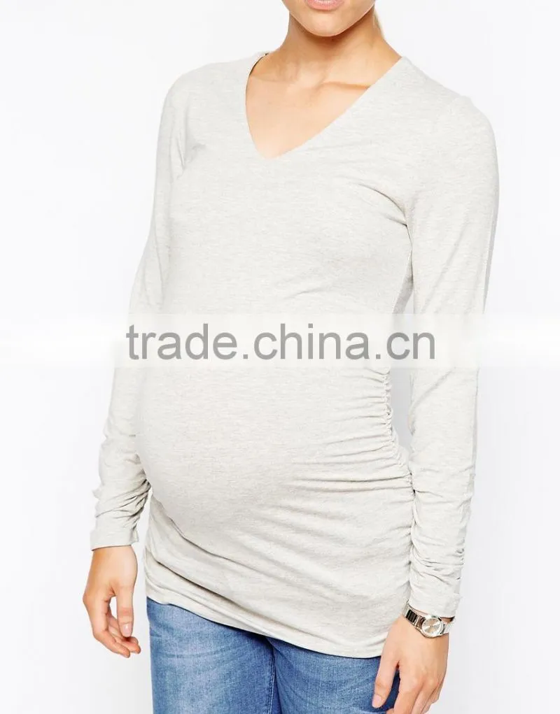 Maternity Top Isabella Oliver V Neck Ruched Top