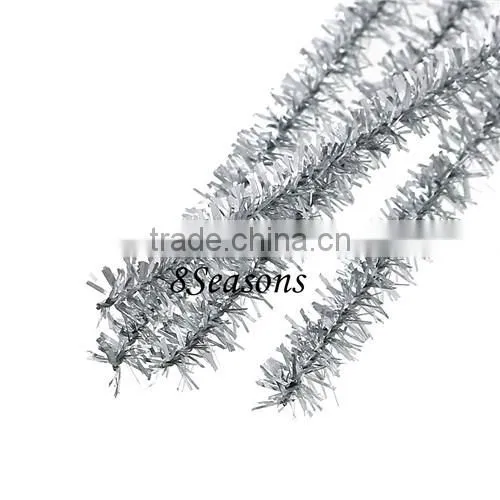 Lowest Prices Silvery Christmas Chenille Stick Pipe Cleaner Craft 30cm