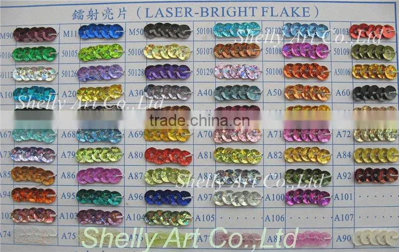 Hot fix sequins 5mm color laser