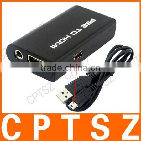 PS2 Male to HDMI Female Converter Adapter - Black