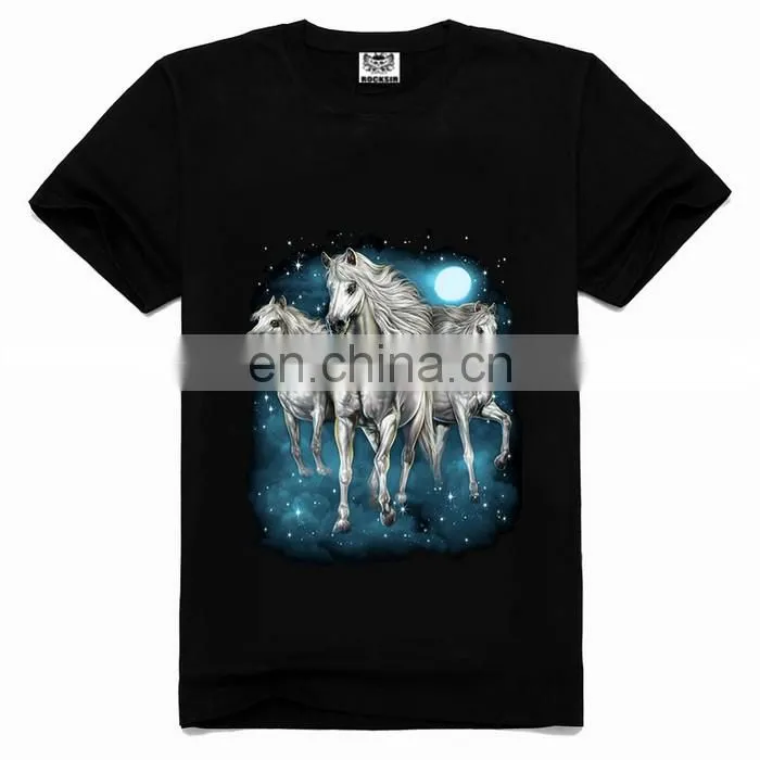 Fancy design men shirt,3d animal t shirts,t-shirt with horse