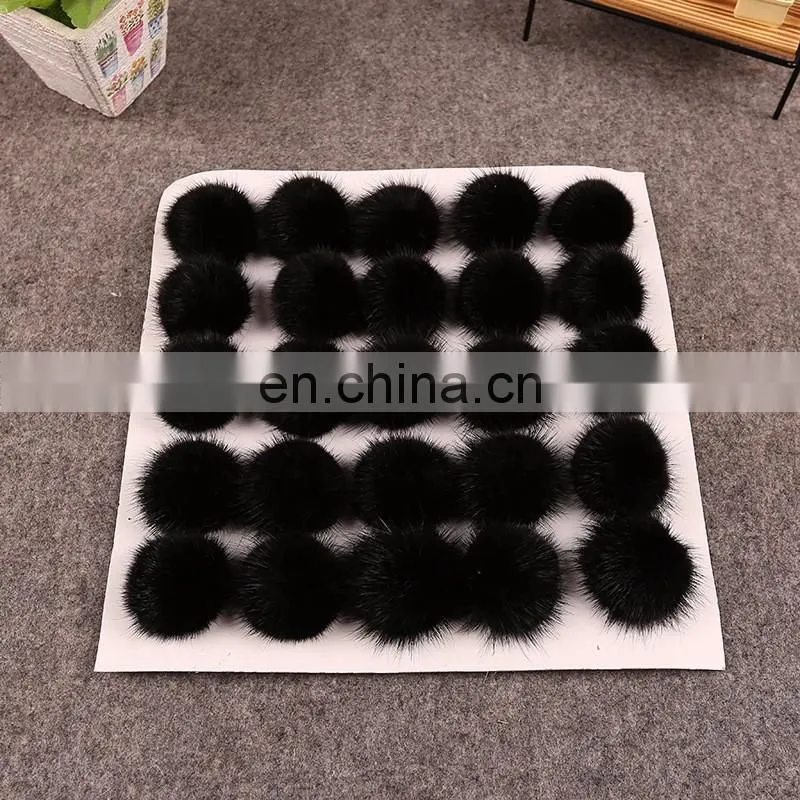 Wholesale Fur Accessory For Iphone And shoes, Cheap 3cm Genuine Mink Fur Ball Pom 18 Colors Available