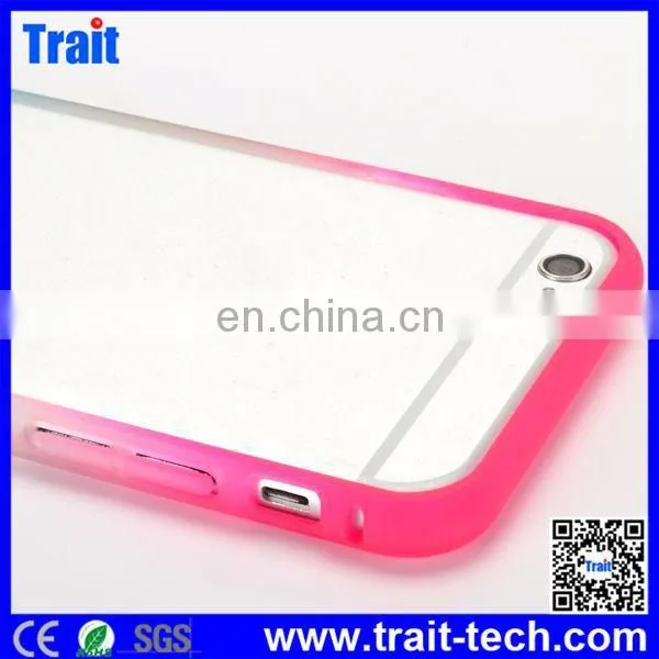 Gradient Color Style Hippocampal Buckle Hard PC Bumper Case for iPhone 6 4.7 inch,pc cell phone case for iphone case