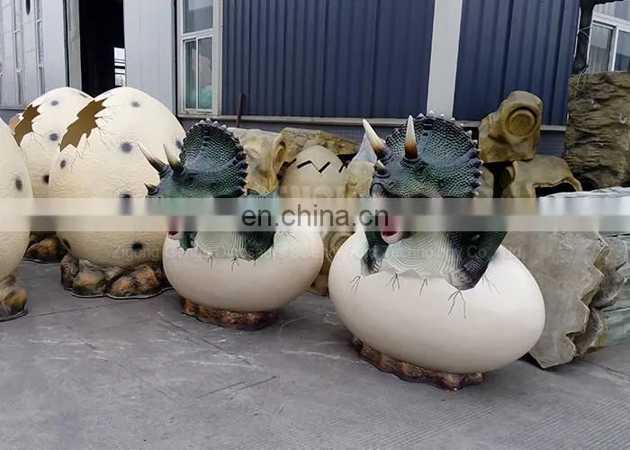 Children Park Cute Dinosaur Egg Fiberglass Dinosaur Baby