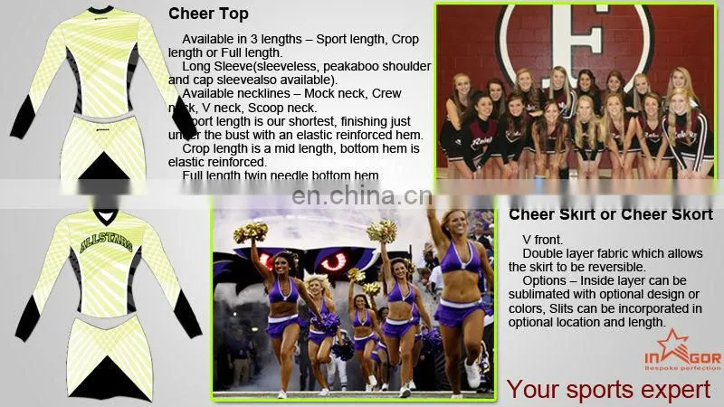 2014 new latest full sublimation cheer practice wear
