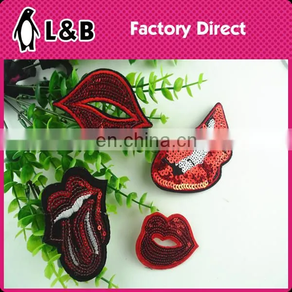 2016 fashion iron on patches for jacket,butterfly fabric embroidery patches