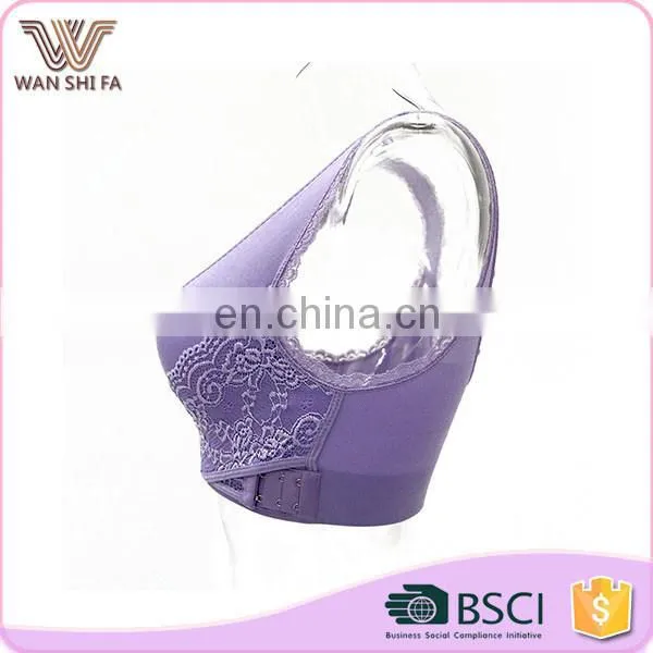 Lace cross decoration hot sale beautiful nylon fit sports bra