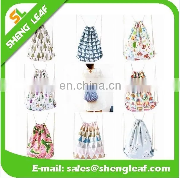Fashion event premier handmade soft cloth drawstring bag