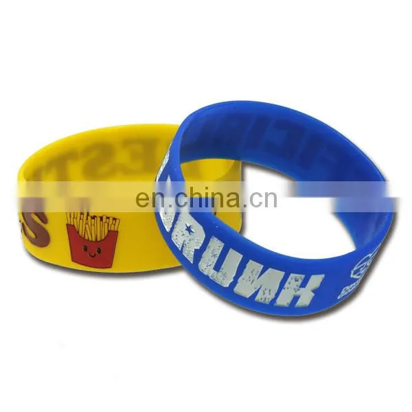 Debossed silicon wristband bracelet