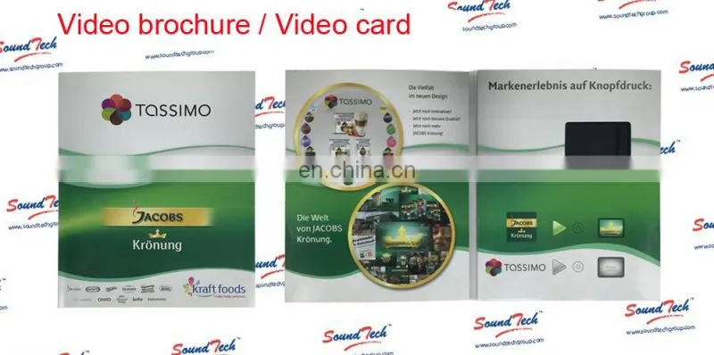 Manufacture video greeting cards, brochure card video, video business card