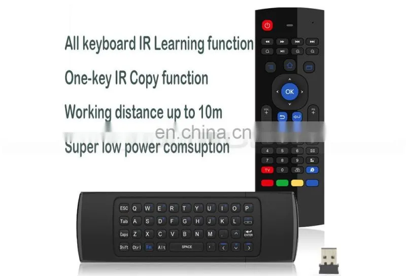 Play Game Write Keyboard Intelligence Air Fly Television Remote Control for IP TV