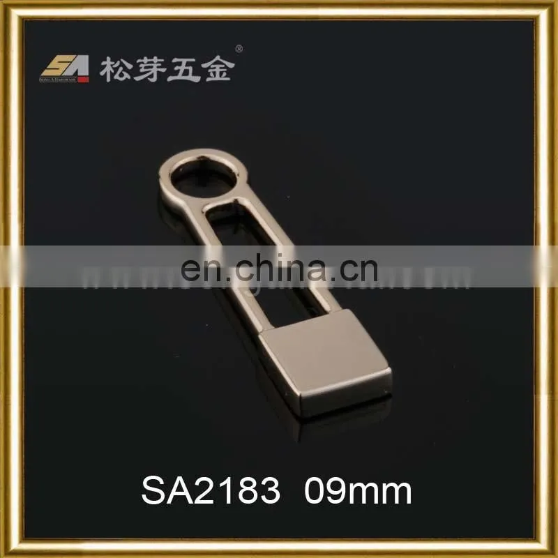 Clutch bag hardware" hollow out zipper puller with logo
