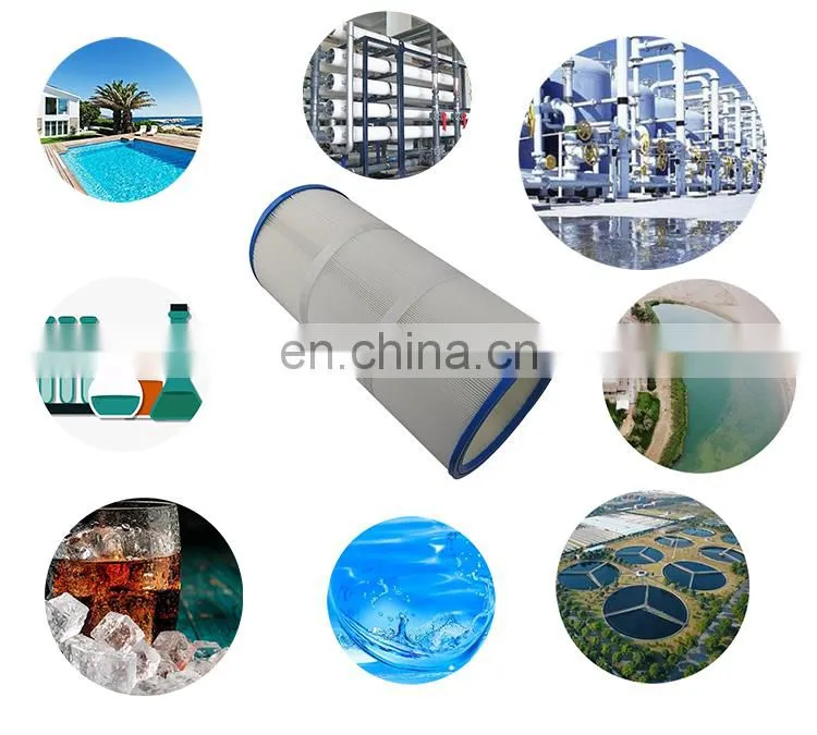 5 micron pleated Pool Filter Cartridge H 688mm with hole support