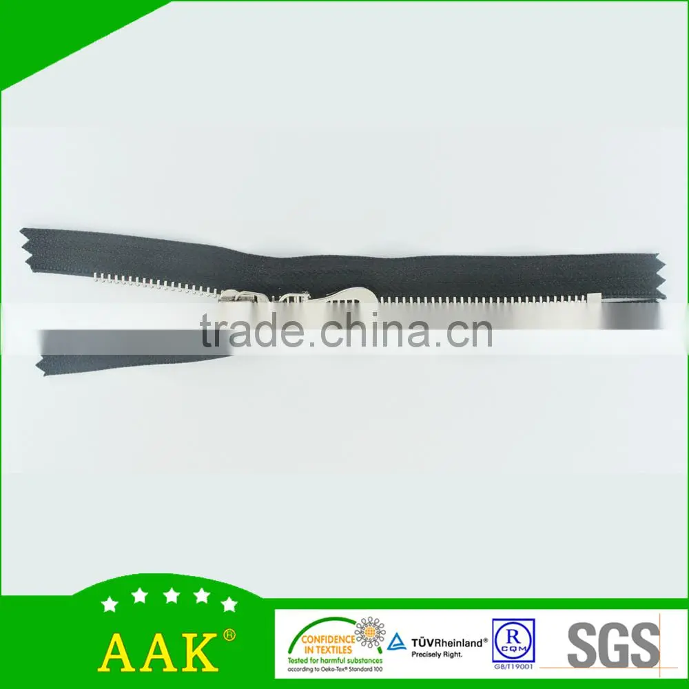 3# shining silver normal teeth close end designer zippers