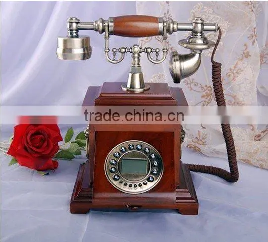 wooden man-made reproduction antique telephone