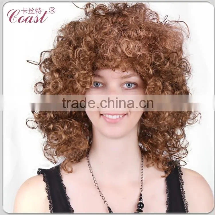 cheap brown big afro wigs synthetic